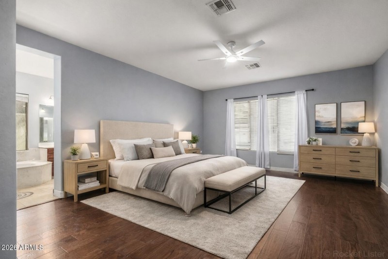 Flaming staged Primary Suite Room