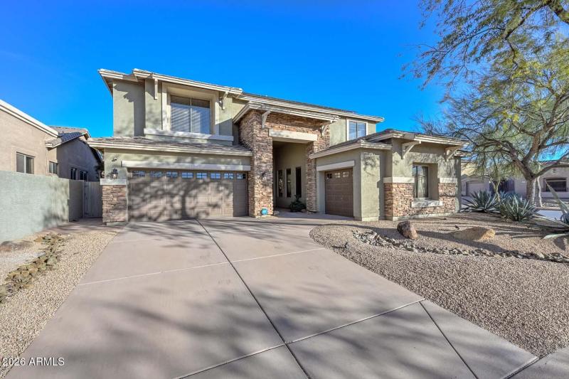 Front View-3 Car Garage