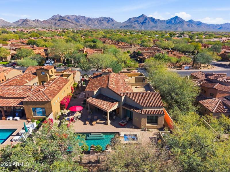 Overhead view of lot