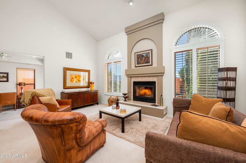 Living Room And Fireplace