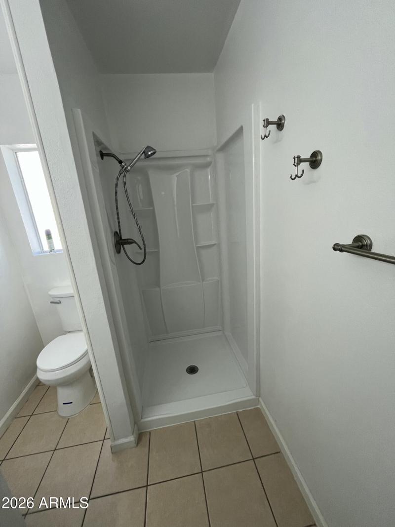 Hall bath shower toilet