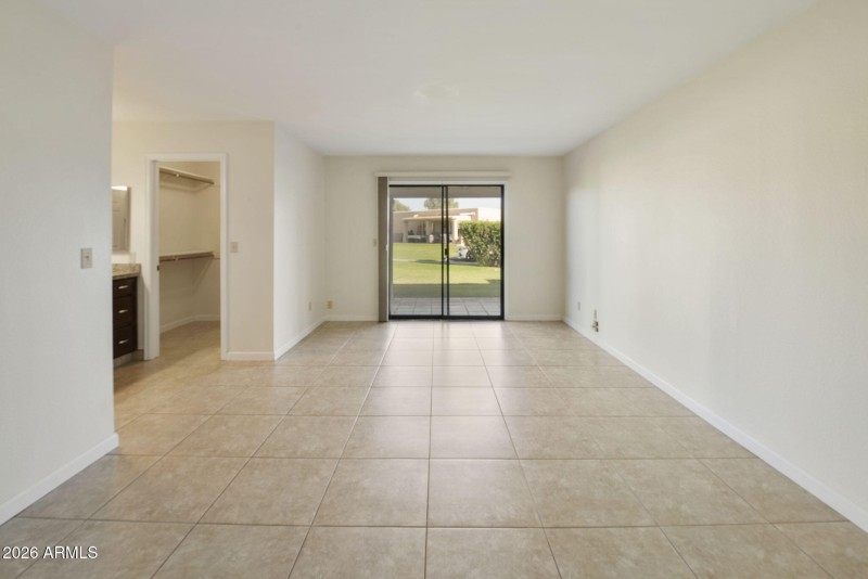 Living Room with Backyard View