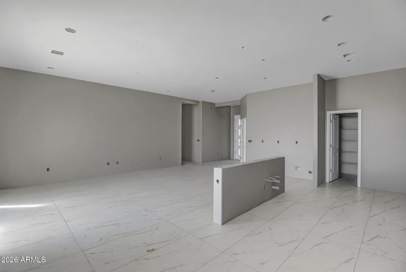 kitchen and great room