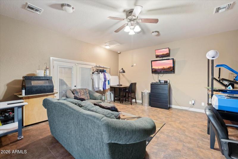 Bedroom w Double French Doors