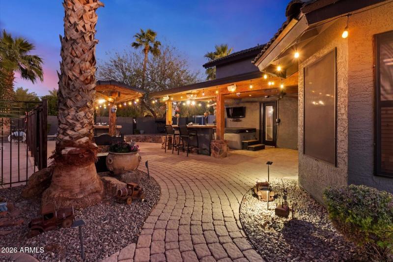 Resort-Style Backyard w Outdoor Bar