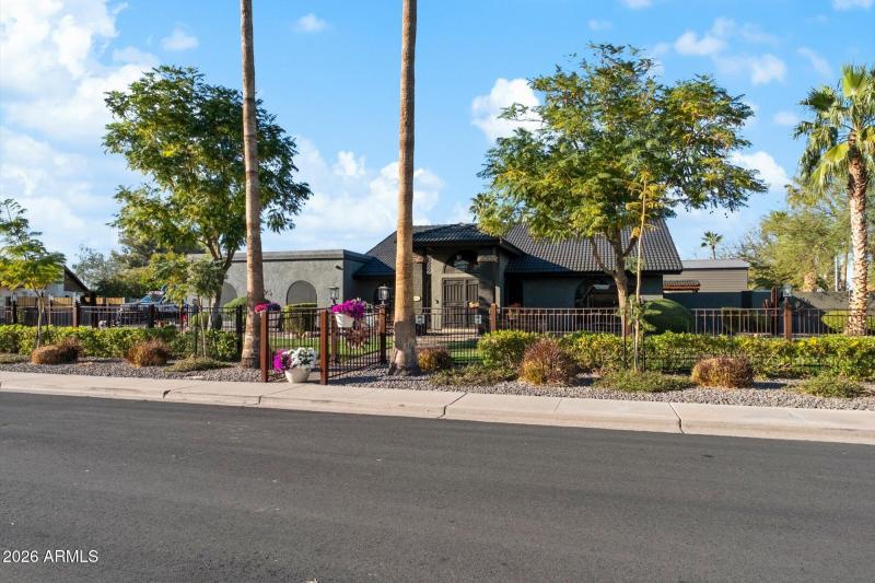 Front Exterior w Gated Entry