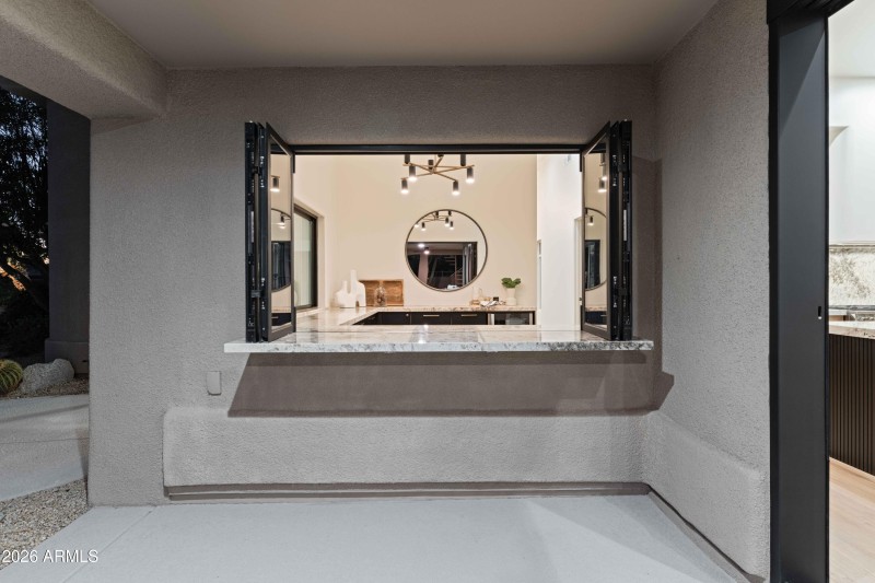 Pass through window from bar