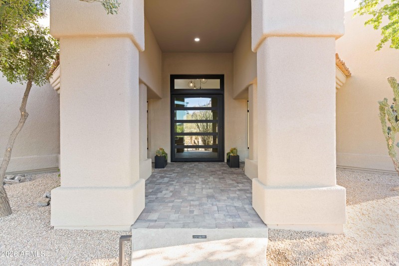 Front Entrance | Iron & Glass Door
