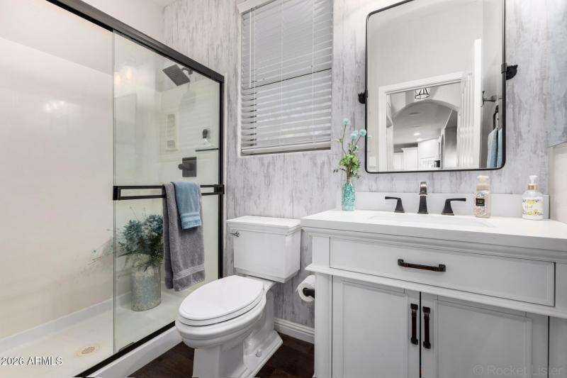 Downstairs Bathroom Step in Shower