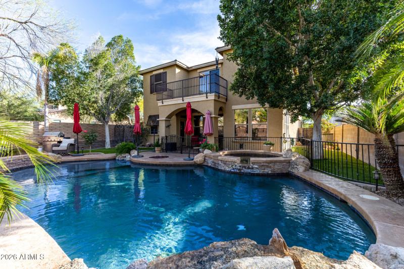 Stunning Backyard with Pool and Spa
