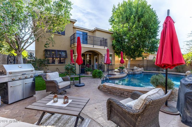 Stunning Backyard with Pool and Spa