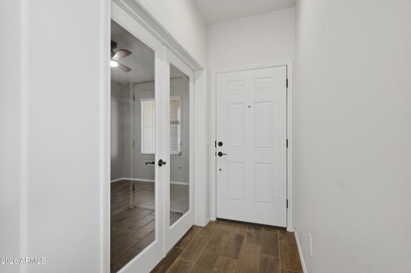 Front door and flex room doors