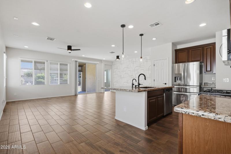 Kitchen and living space