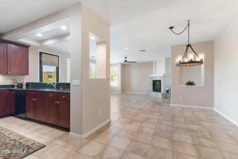 View from inside front entry