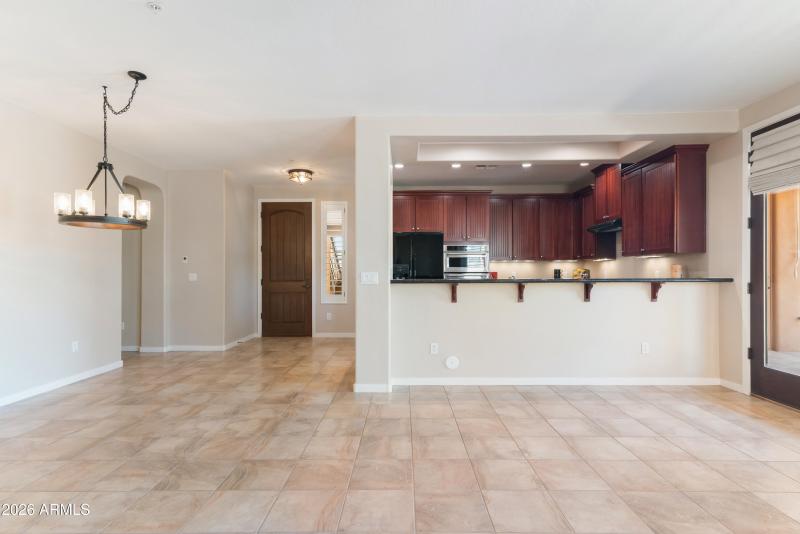 View of kitchen from great room