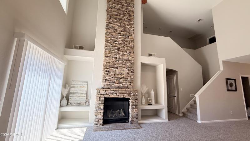 Beautiful gas fireplace