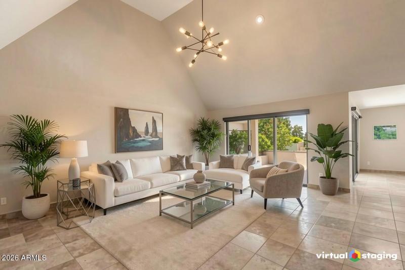 Virtually Staged Living Room
