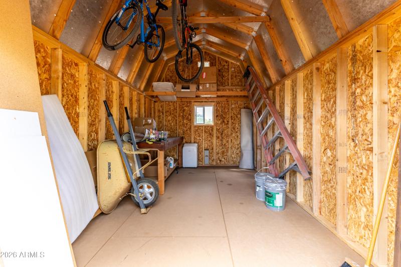Interior of Tuff Shed