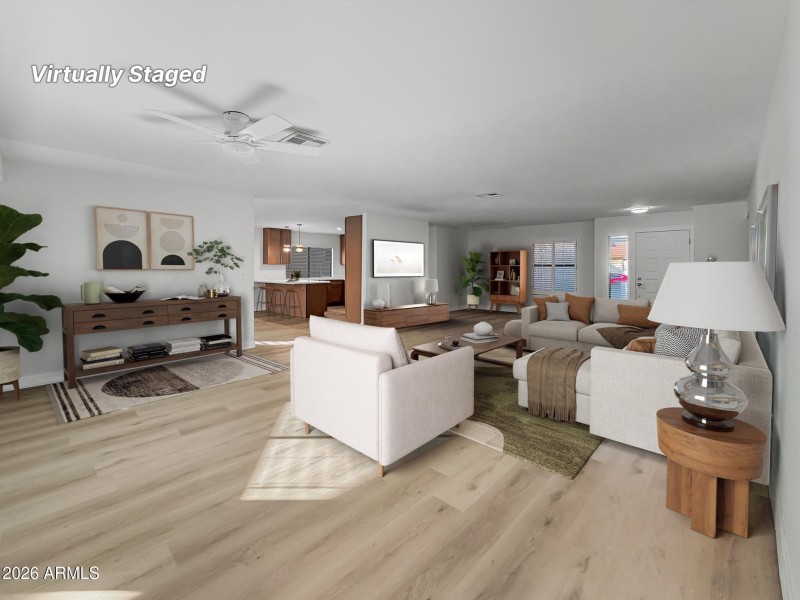 Virtually Staged Living Room