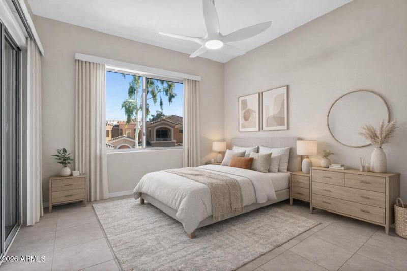 staged guest room