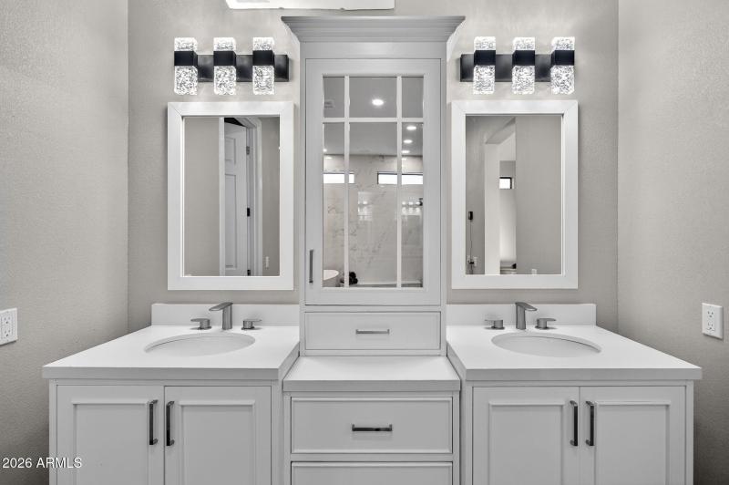 Dual sink vanity