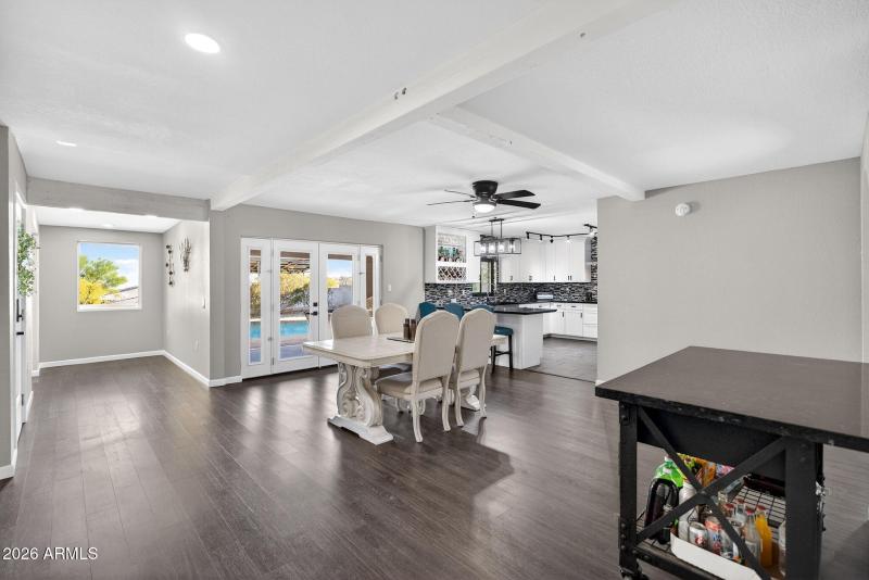 Open concept floor plan