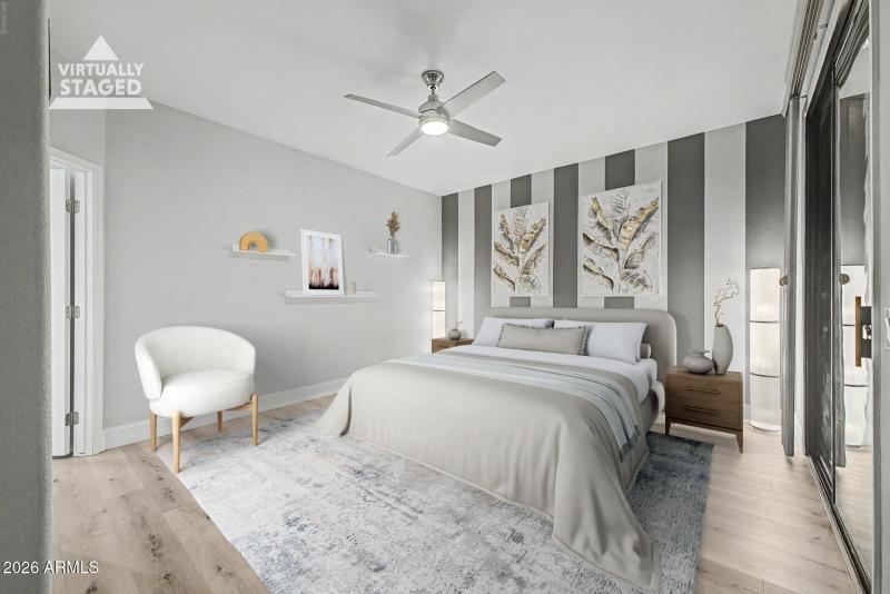 Virtually Staged Primary bedroom - 15-Fr