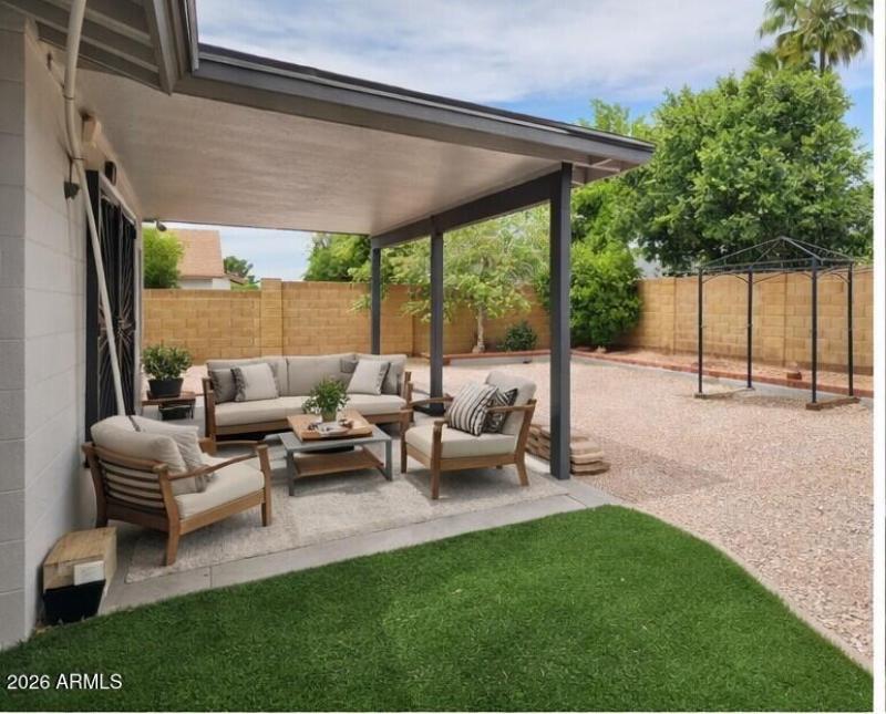 Patio virtually staged