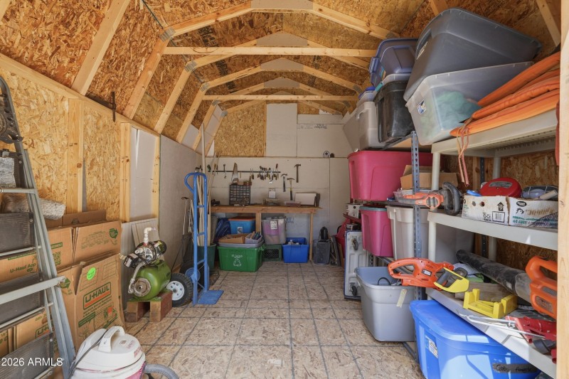Inside Large Shed