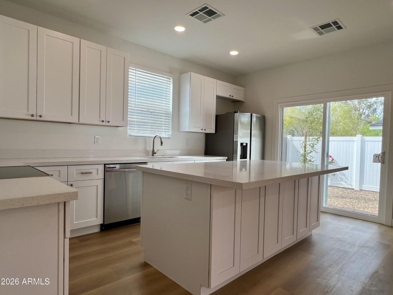 923 Kitchen opens to Private Yard