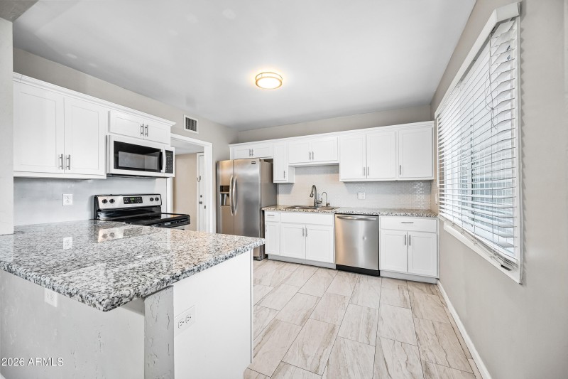 Huge updated kitchen with ample storage