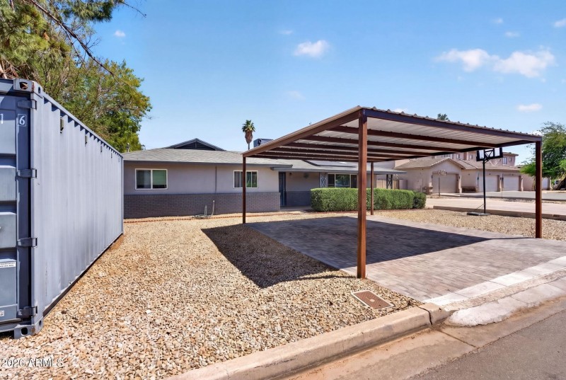Covered Parking & Storage Area