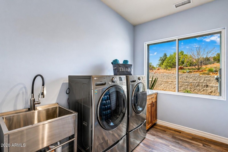 Large laundry with mud sink