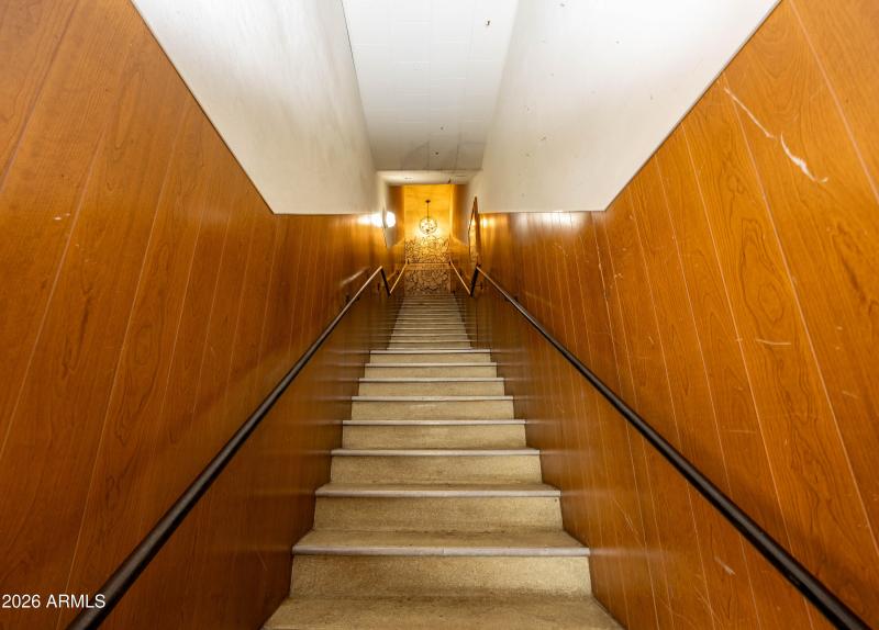 Stairs going up to Apartments