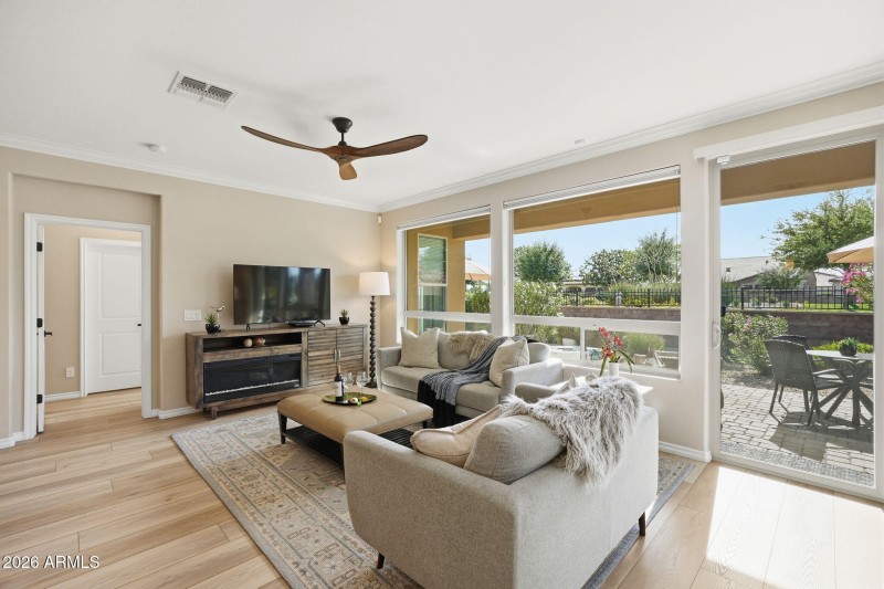 Living Room w/Sliding Glass Doors