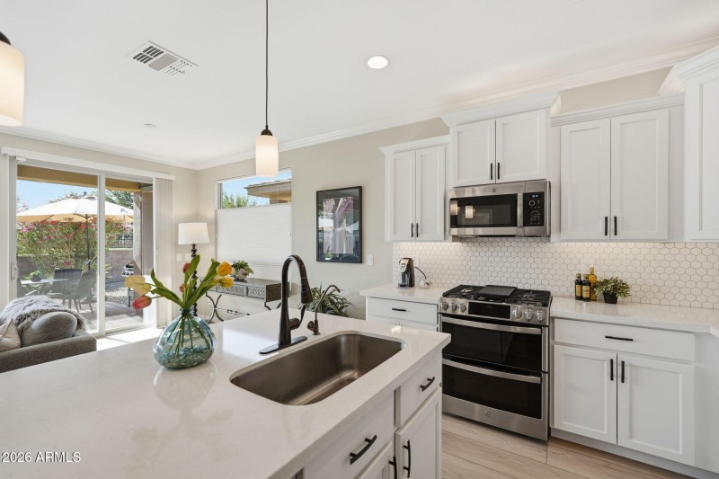 Kitchen Overlooking Living Area