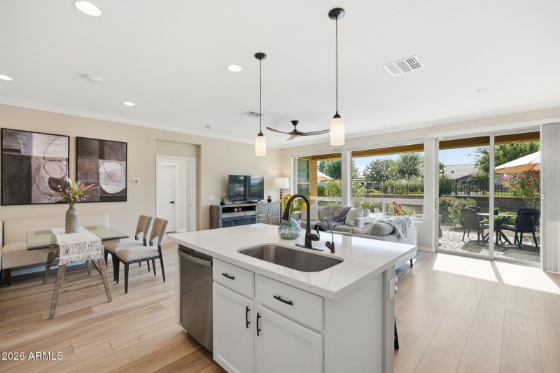 Kitchen Overlooking Living Area