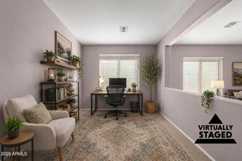 Virtually Staged Office Area