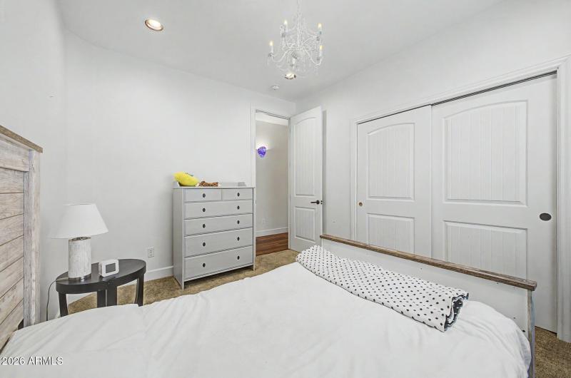 Bright Bedroom with Closet