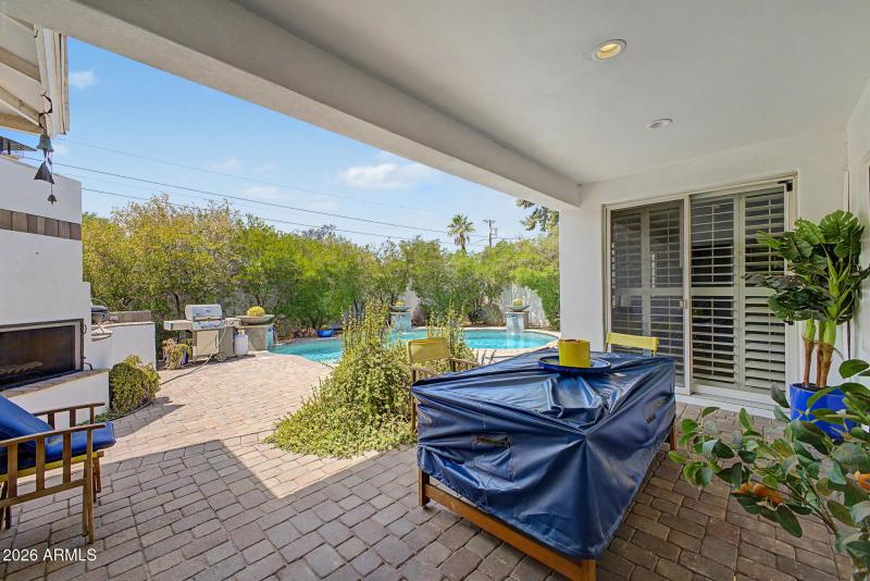 Covered Patio & Pool View