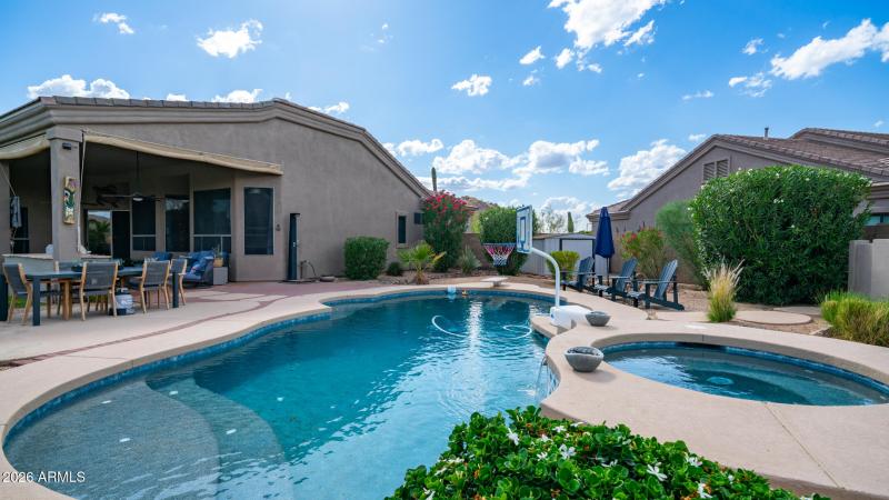 Pool with attached spa!