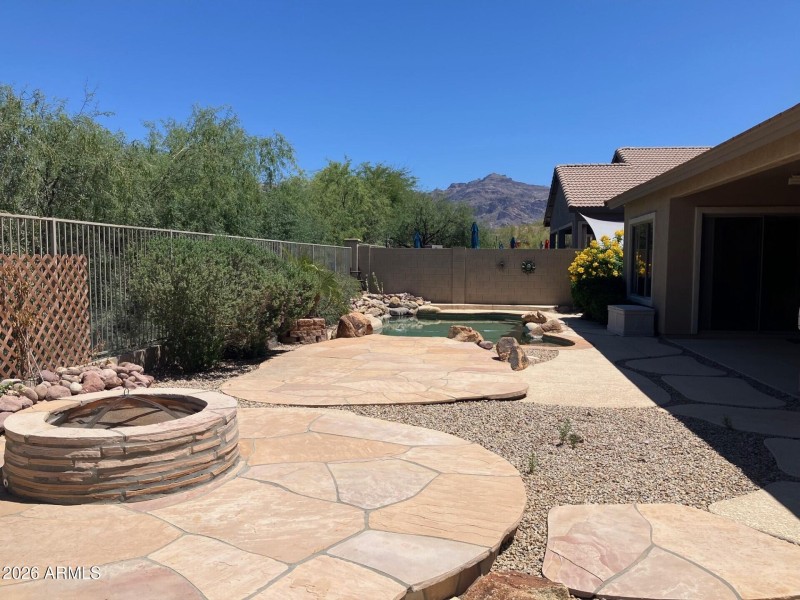 Fire pit and pool
