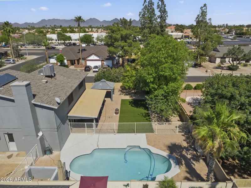 Aerial View of Backyard