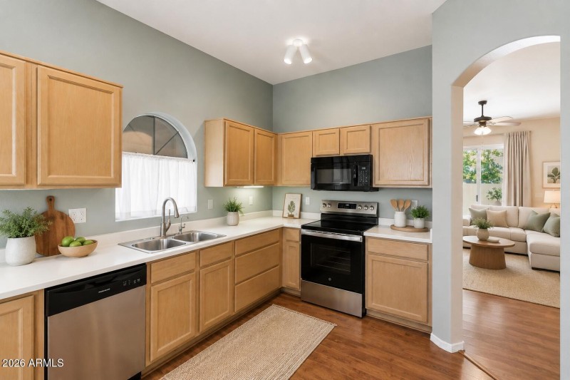 Kitchen Virtually Staged