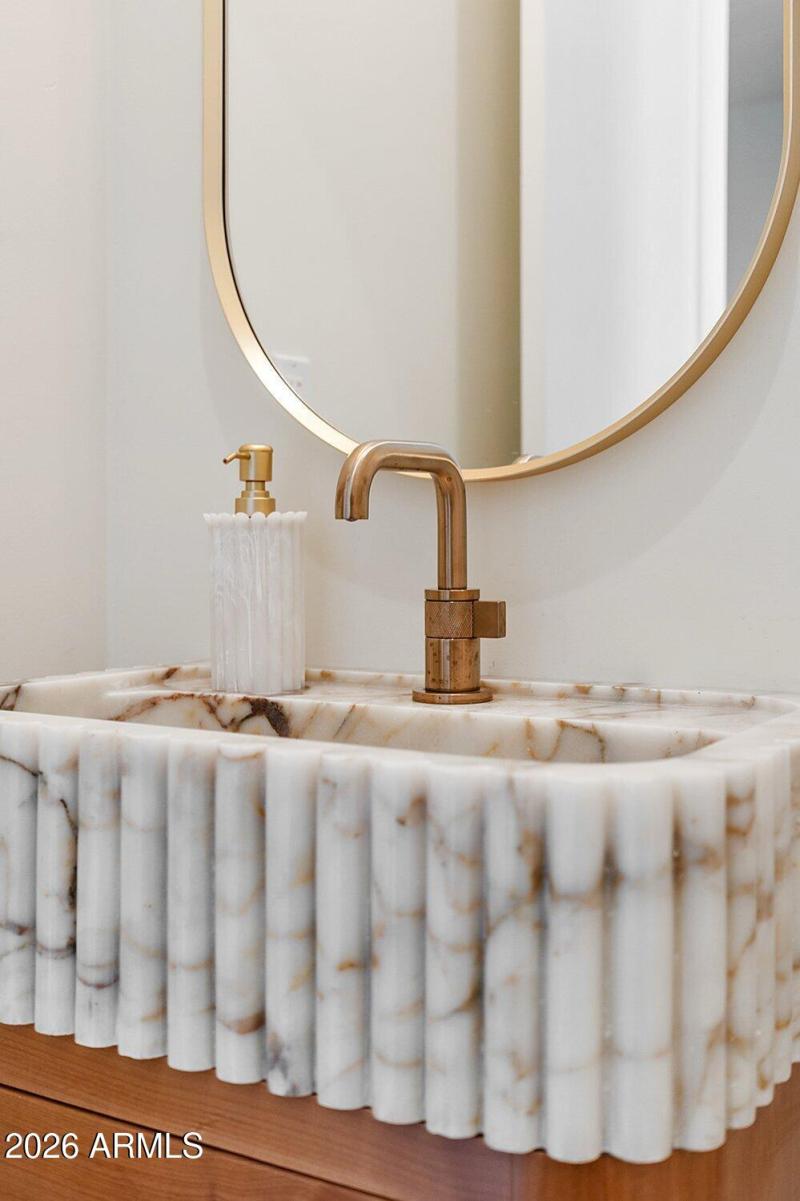 Marble Fluted Sink