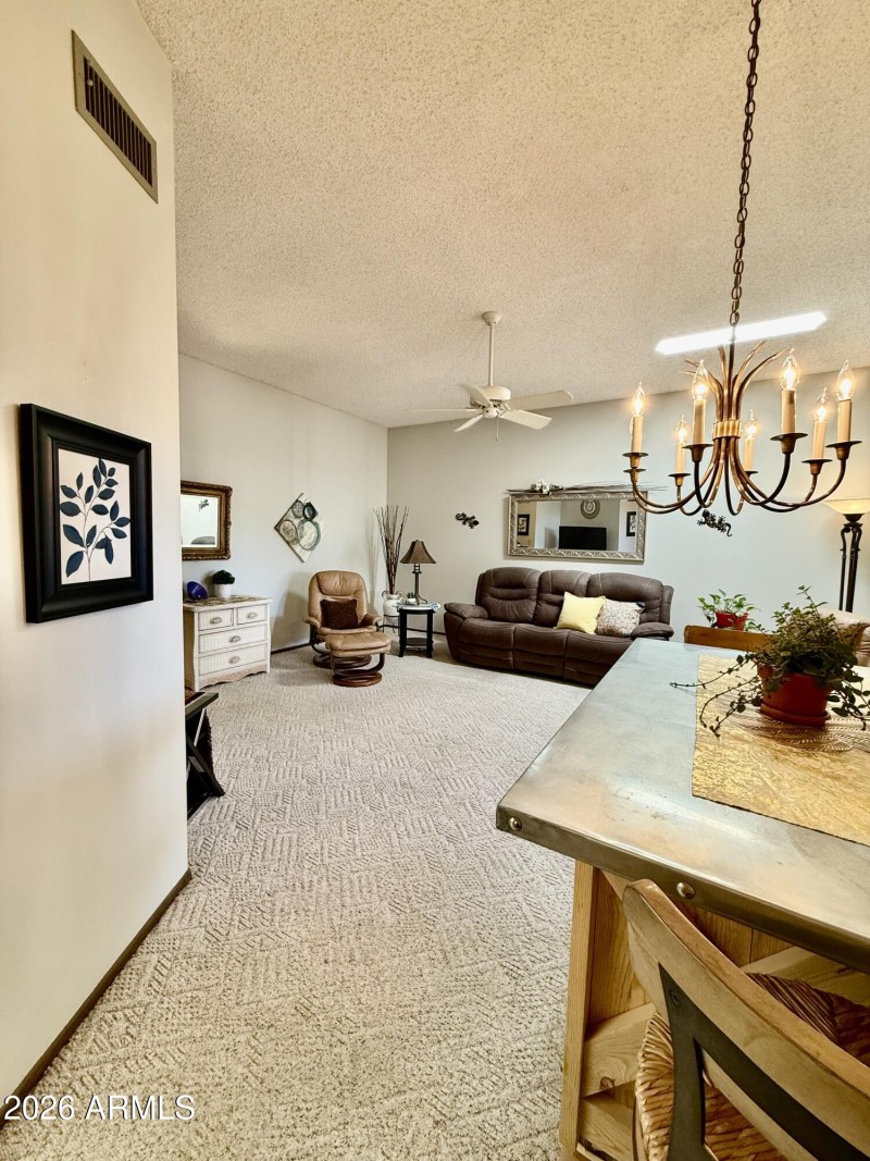 Dining area & living space