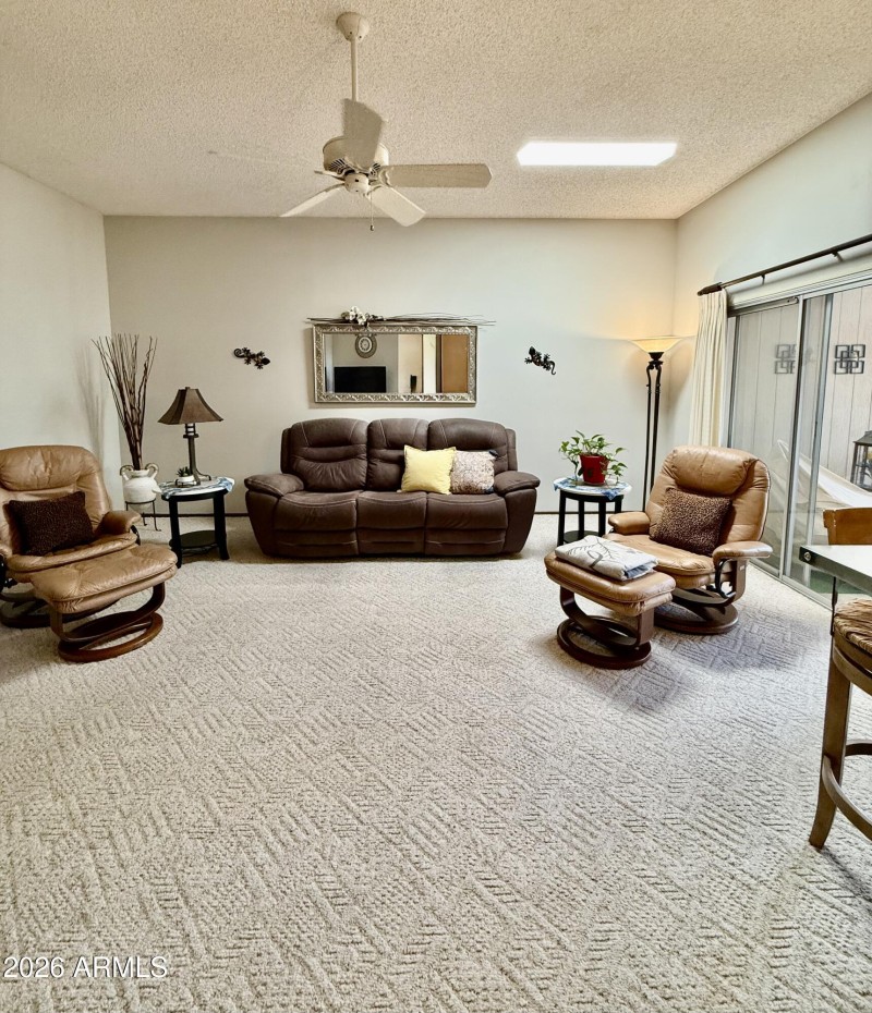 Living space with high ceiling