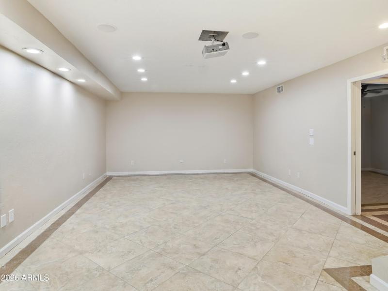 theatre room (room clear and staging)