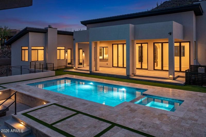 Pool and spa at twilight