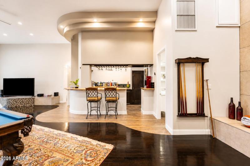 Game Room with Full Wet Bar